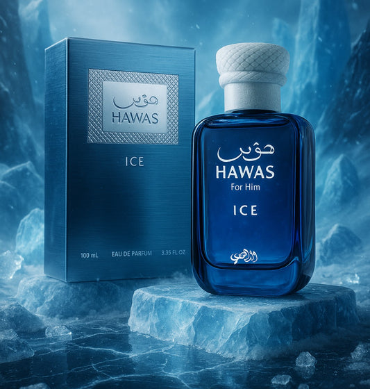 Hawas for Him – Ice Edition by Rasasi – Eau de Parfum 100ml  (هواس فور هِم (إصدار الثلج) من رصاصي – أو دو بارفان ١٠٠ مل)